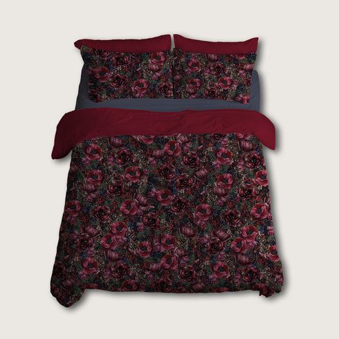 Burgundy gultas veļa 220x200